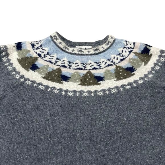 Northern Reflections Women’s M Fair Isle Sweater Gray Vintage Christmas Holiday - Picture 4 of 6